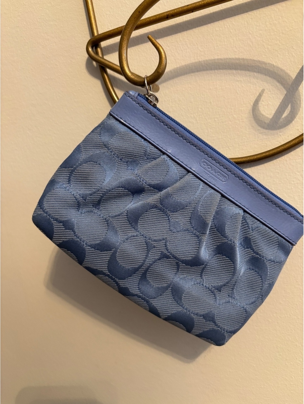 Coach Y2K Signature Blue Pouch!